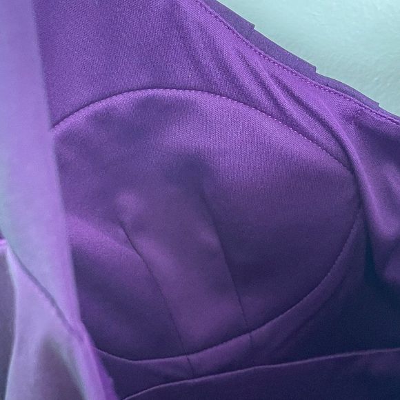 Melrose Bodycon Ruched Purple Dress Size 10 - Picture 3 of 12
